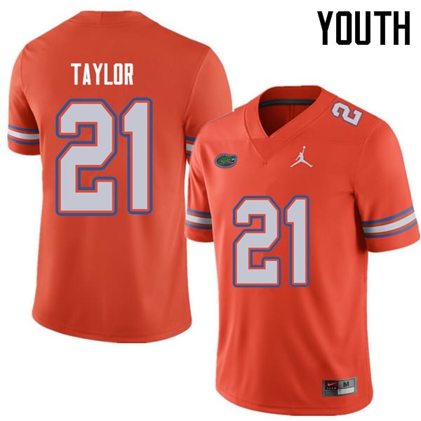 Youth NCAA Florida Gators Fred Taylor #21 Stitched Authentic Jordan Brand Orange College Football Jersey RDC7265ZQ